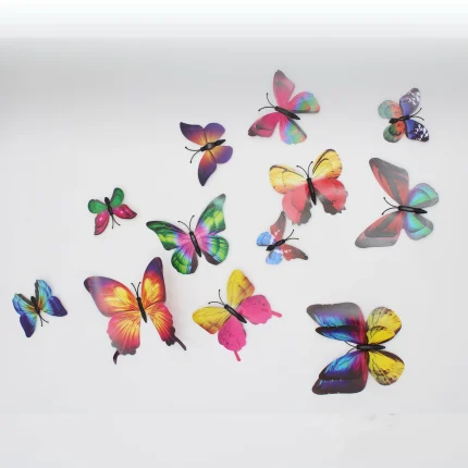 MMM-470-2_Colored 3_ملصقات فراشات ملونة بمغناطيس ولاصق