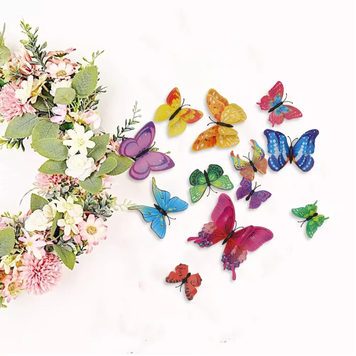 MMM-470-2_Colored-3_ملصقات فراشات ملونة بمغناطيس ولاصق